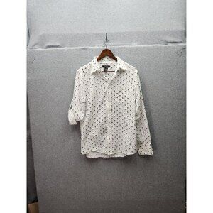 Courage Clothing Co. Mens White Long Sleeve Flamingo Print Shirt Size M Cotton/P